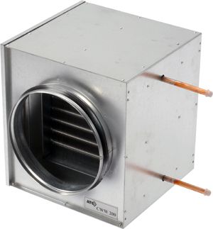 CWW 100 vizes fűtőkalorifer kör keresztmetszetű légcsatornába (NA 100mm)